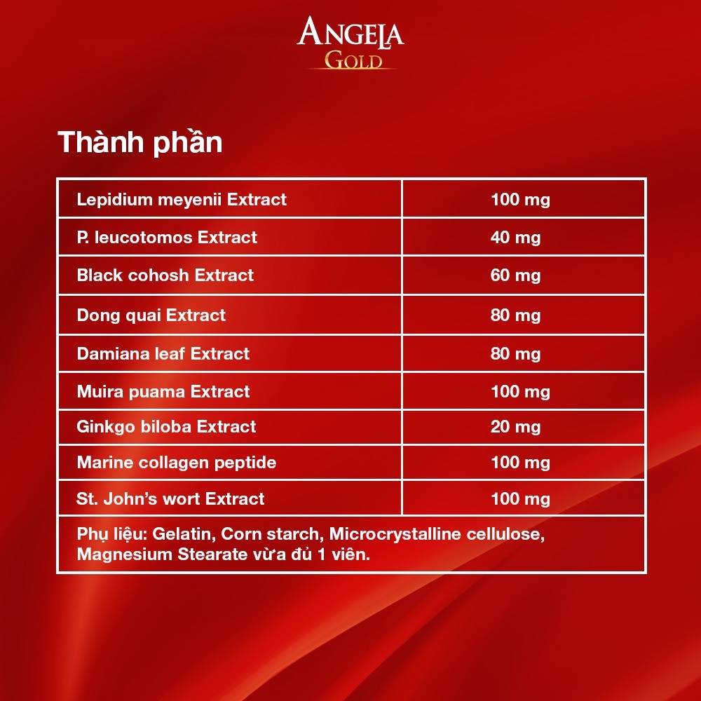 [CHÍNH HÃNG] Sâm Angela Gold (Đủ tem tích điểm) - Tăng cường sinh lý nữ, hỗ trợ (tiền) mãn kinh, đẹp da, ngừa lão hóa