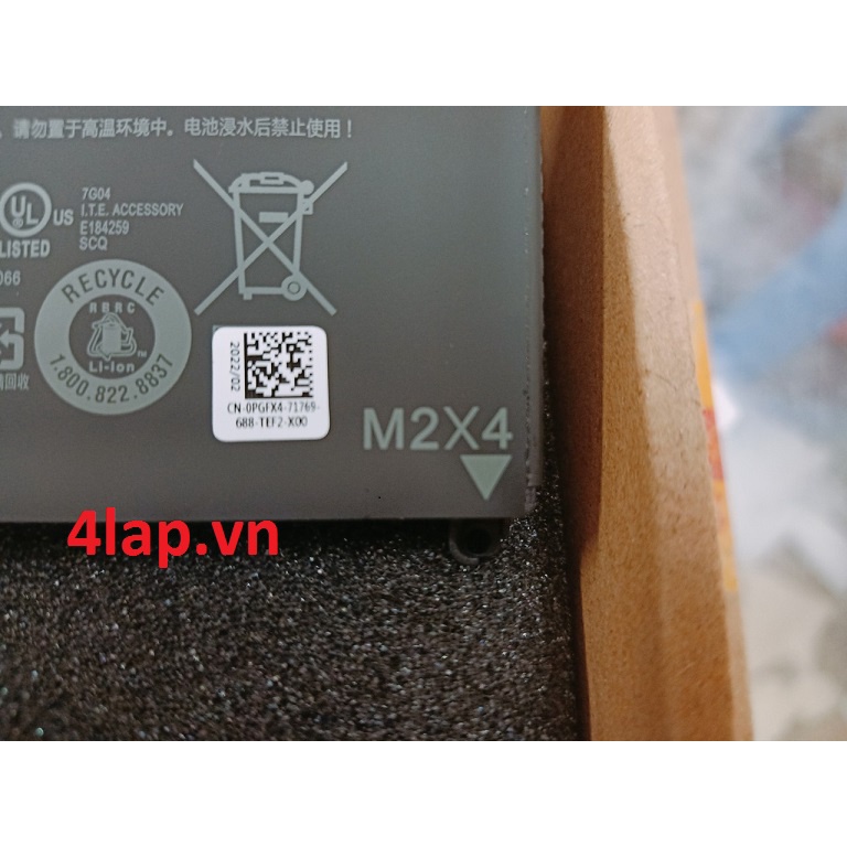 Thay Pin Laptop Dell Latitude 13 7370 E7370 XCNR3 0XCNR3 WY7CG MH25J P63NY Battery Original 43Wh