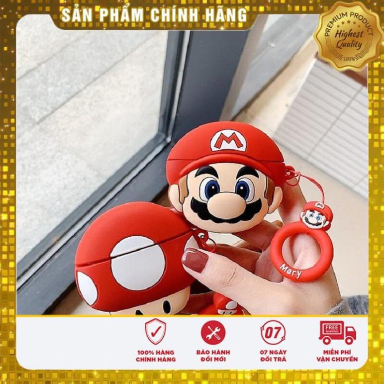 Airpods Case ⚡ Freeship ⚡ MARIO vs NẤM ⚡ Case Tai Nghe Không Dây Airpods 1/ 2/ i12/ Pro - Châts Case Store