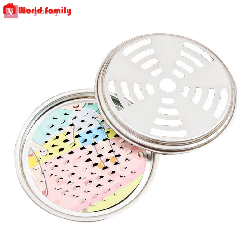Hộp đựng nhang muỗi bằng thép không gỉ, khay đựng nhang muỗi có nắp đậy an toàn
