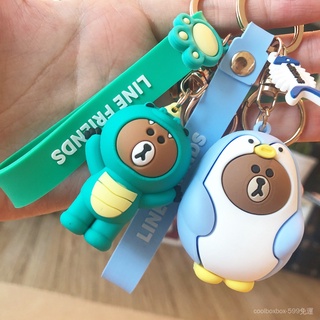 Móc Khóa Hình Gấu Nâu Line Jungle Dễ Thương