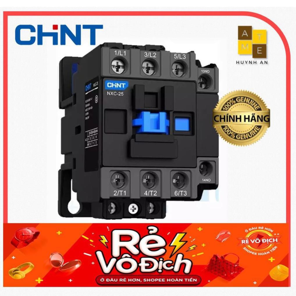 Chint Contactor NXC 9A - &gt;38A, điện áp 220VAC, Hãng Chint (hàng chính hãng)