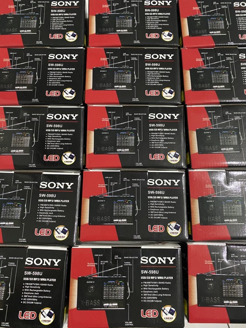 Radio USB , thẻ nhớ , đèn led 598u