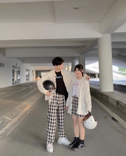 Khoác cadigan basic thêu chữ ( Video thật )