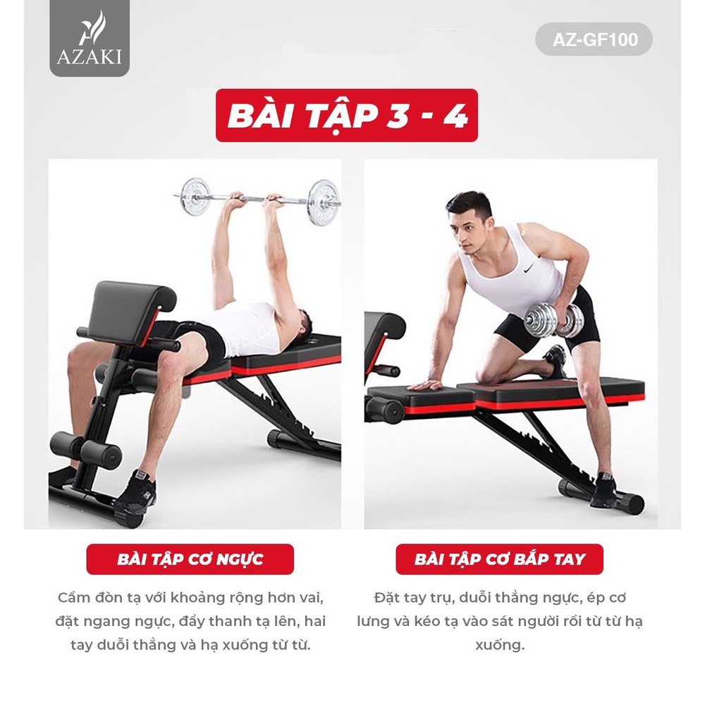 Ghế Tập Tạ Đa Năng Azaki GF100