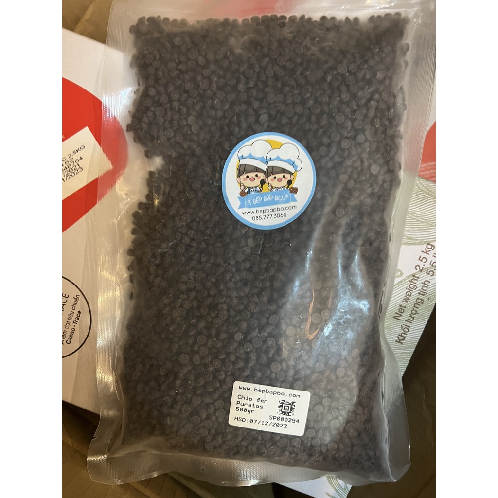 Socola chip đen Puratos Grand-Place 500g (chiết túi từ hộp 2.5kg)
