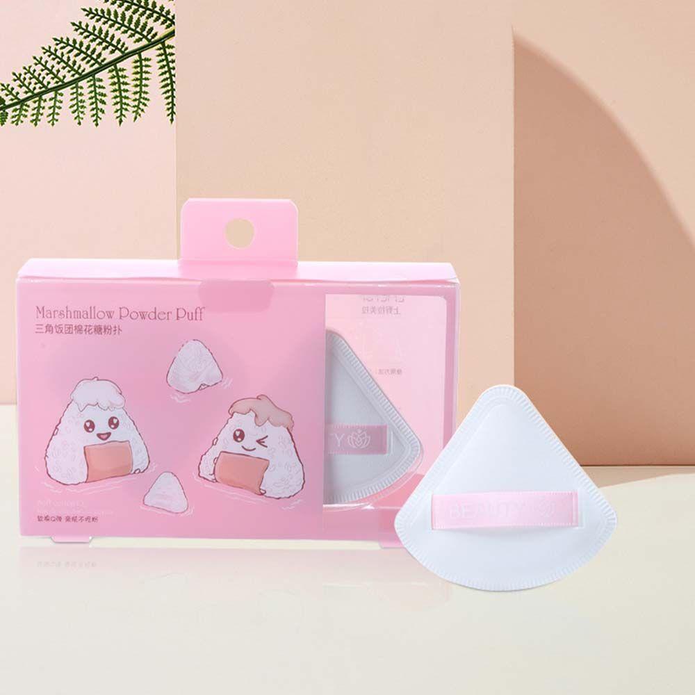 QQMALL Bộ 2 Miếng Mút Trang Điểm Bằng Cotton Màu Kẹo Dễ Thương Dùng Được Cho Kem Nền Ướt Và Khô