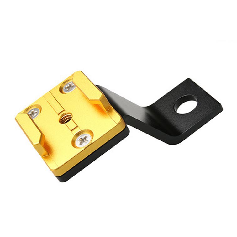 Miếng thép CNC gắn GoPro vào chân gương xe máy