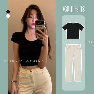 Áo croptop cổ tròn tay ngắn DABOO thun dáng ngắn cộc tay năng động cá tính AL012