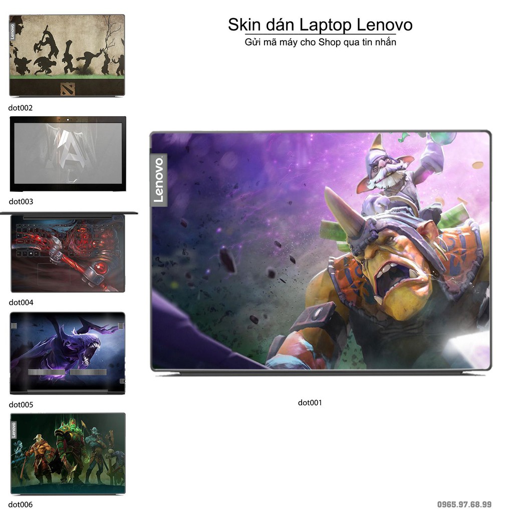 Skin dán Laptop Lenovo in hình Dota 2 (inbox mã máy cho Shop)