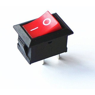 Công Tắc Bập Bênh 6A 250V 2 Chân , Công Tắc ON/OFF Đỏ Đen mini