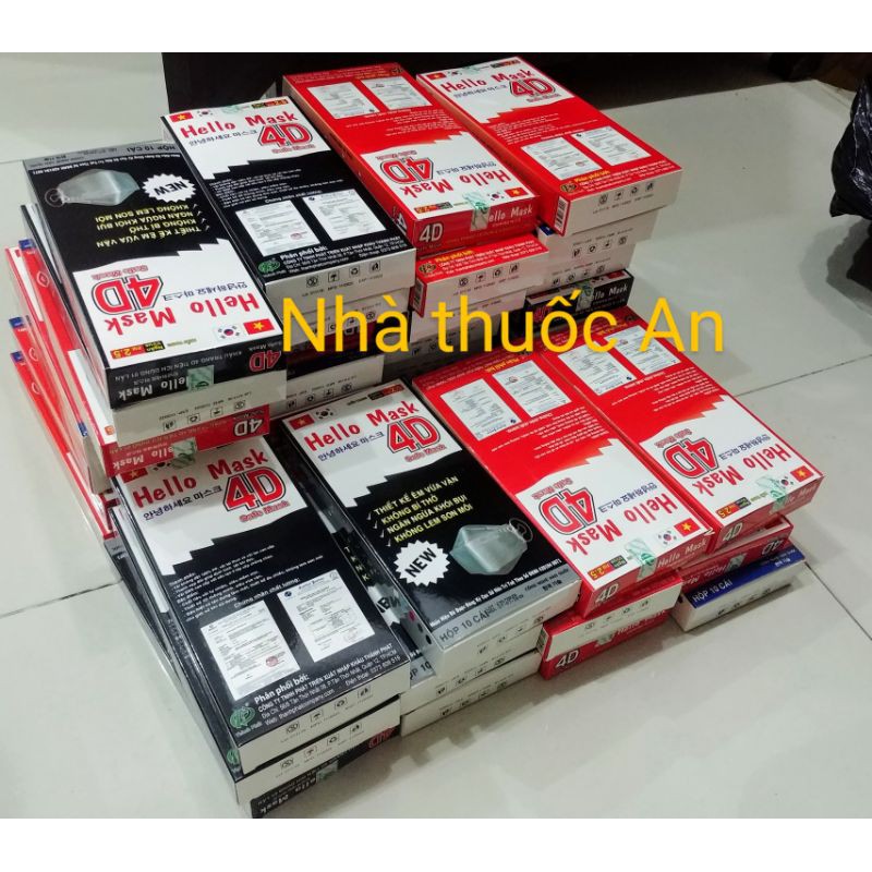 hộp 10 cái khẩu trang 4d cao cấp Hàn Quốc Hello mask