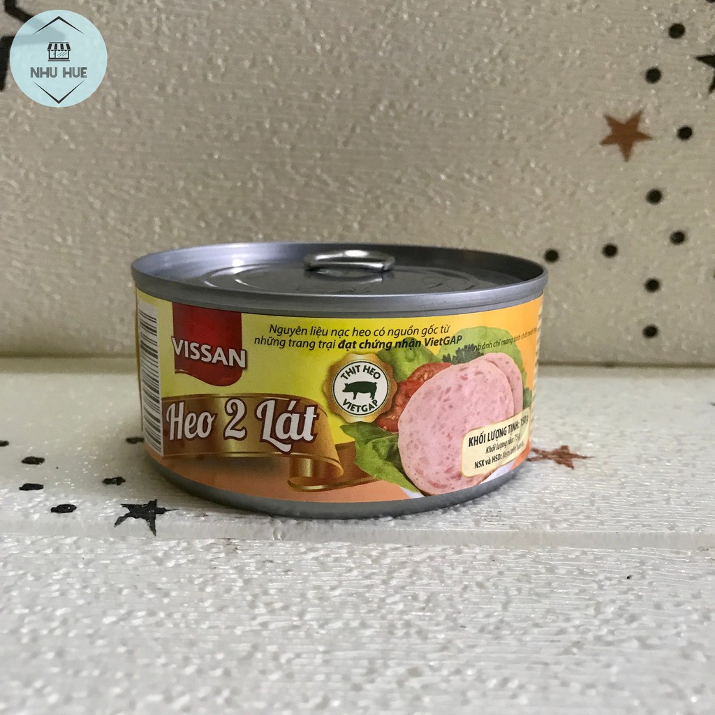 Thịt hộp Heo 2 lát Vissan hộp 150g