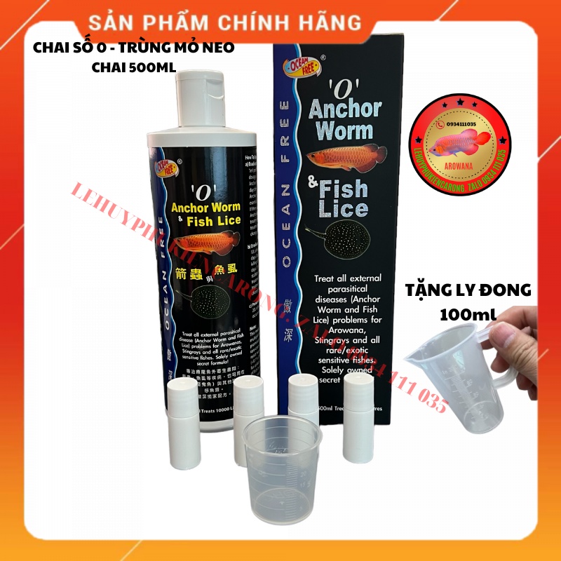 Chai Số 0 125ml 500ml Cá Rồng, Diệt Trùng Mỏ Neo, Rận, Ký Sinh Trùng Bám Trên Cơ Thể Cá, Diệt Lăng Quăng Bể Cá