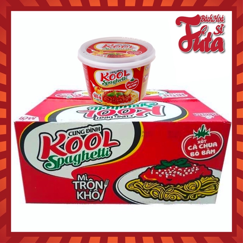 Mì trộn kool spaghetti (thùng x 12 hộp 105g) Cung Đình