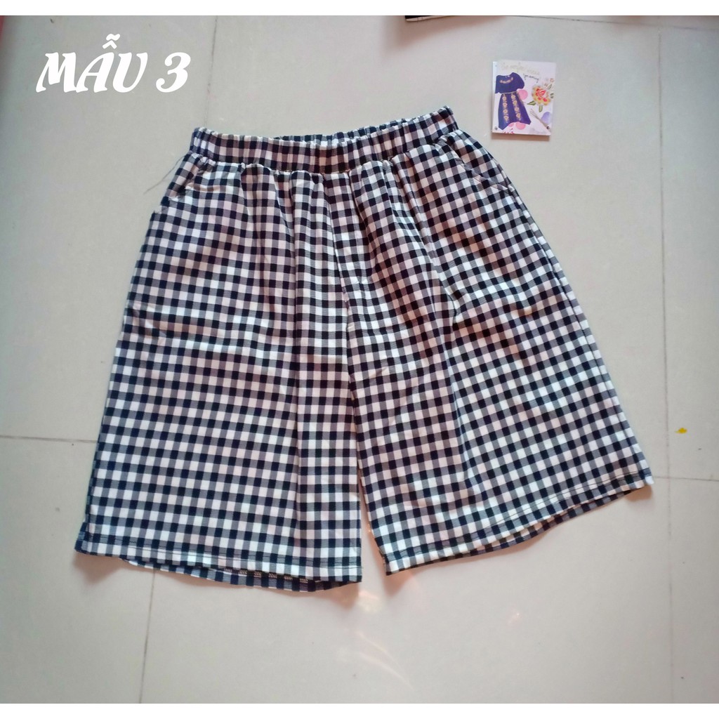 ��quần ngố ống rộng ngang gối bigsize 70-100kgkaki thun