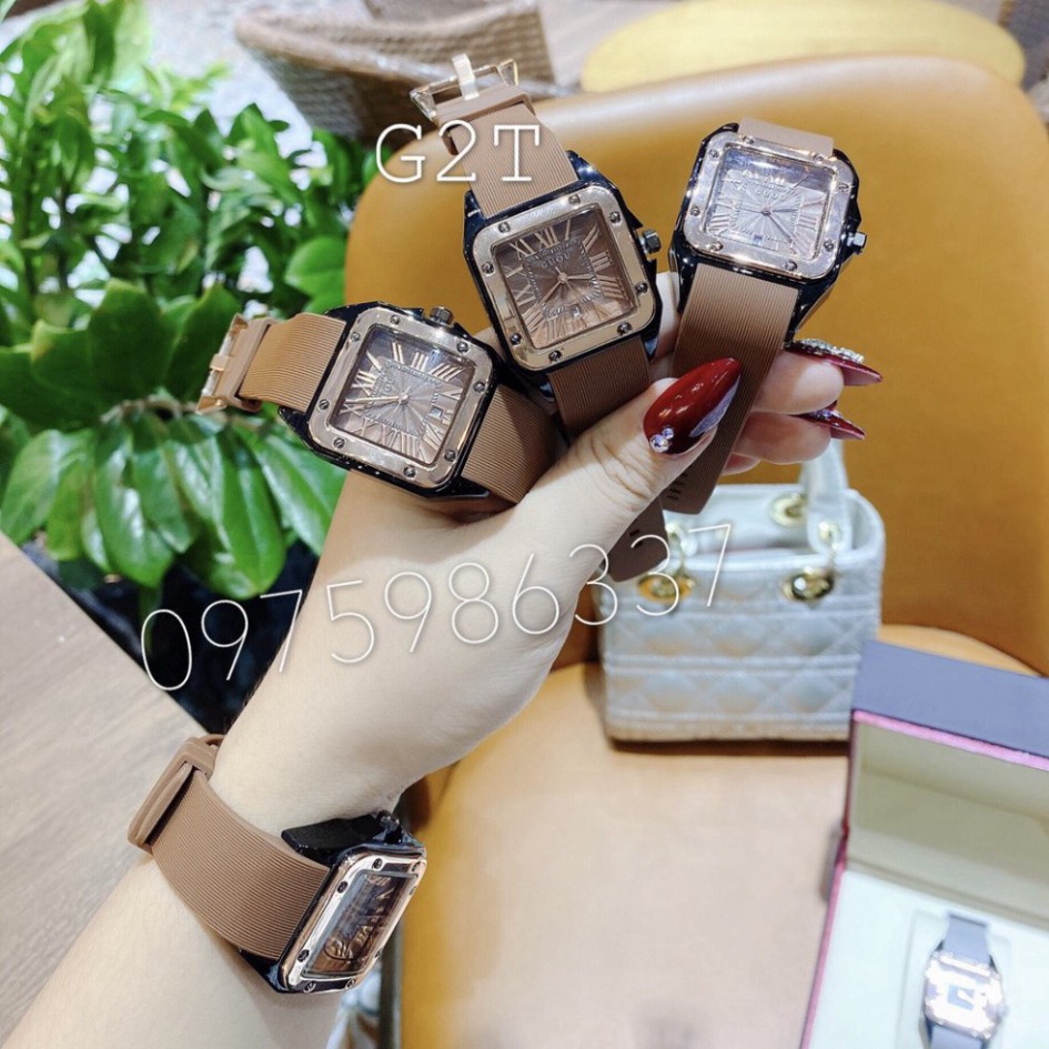 Đồng hồ nữ G.u.o.u dây silicon màu xanh xám cực xinh- G.U.O.U 2021 | BigBuy360 - bigbuy360.vn