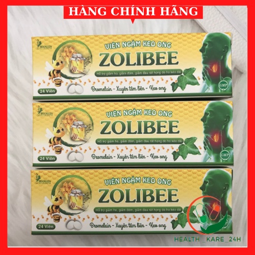 Viên ngậm keo ong xuyên tâm liên ZOLIBEE Tuýp 24 viên , Giảm ho giảm đau rát họng giảm đờm ngứa họng và ho lâu ngày
