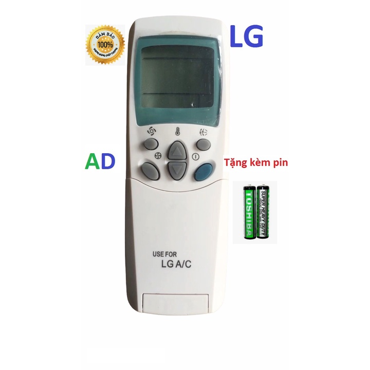 Điều khiển điều hòa LG G07AH loại nắp gập 1 nút xanh - tặng kèm pin chính hãng - Remote máy lạnh LG G07AH