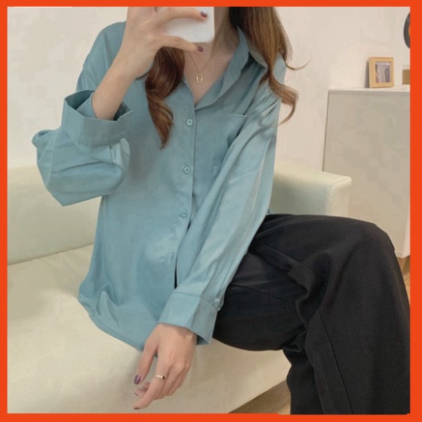 {xuu_design} Áo sơ mi cổ polo dài tay dáng rộng thời trang Hàn Quốc loại 1 loại 1 A,033 | BigBuy360 - bigbuy360.vn