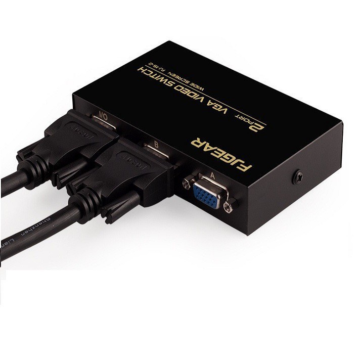 Bộ chia VGA 2 CPU Ra 1 Màn Hình  FJGEAR FJ-15-2C (2 Port VGA Video Switch) FJGEAR