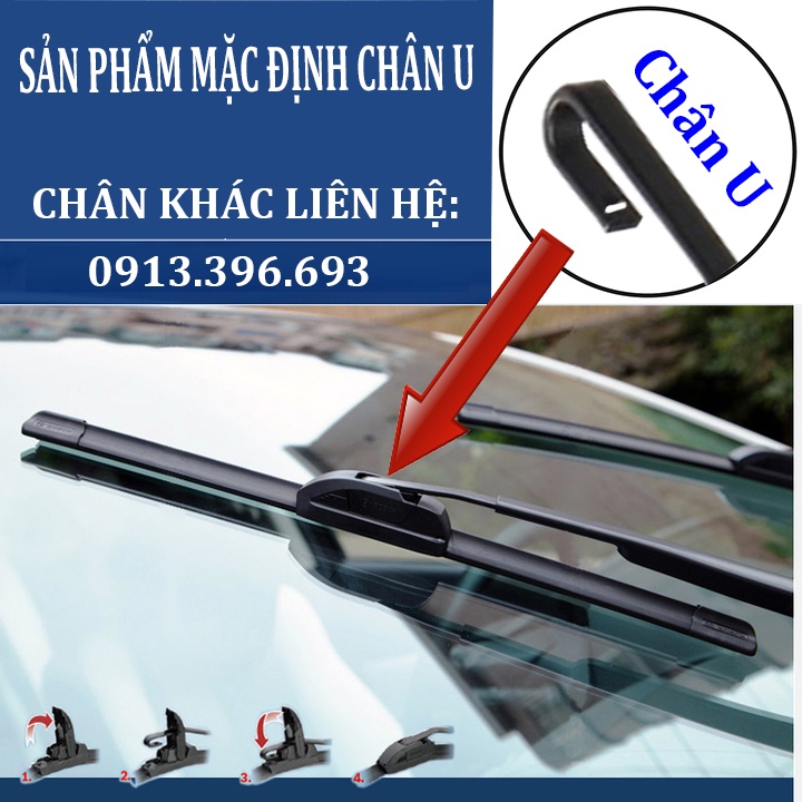 Bộ 2 thanh gạt nước mưa ô tô Nano Mềm dành cho hãng xe Toyota: Camry-Altis-Yaris-Fortuner-Vios-Hilux-Innova-Land Cruiser
