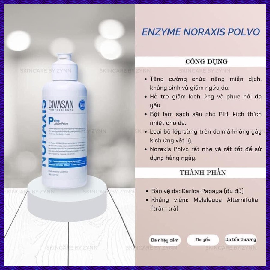 [HÀNG CHÍNH HÃNG] Tẩy Da Chết Civasan Enzyme Noraxis Polvo