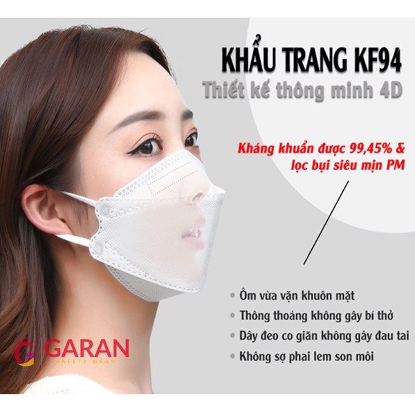KHẨU TRANG CON CÁ KF94 4D MASK KHÁNG KHUẨN, CHỐNG BỤI