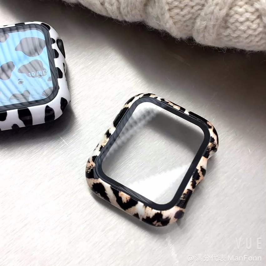 Kính Cường Lực Họa Tiết Da Báo Cho Màn Hình Đồng Hồ Thông Minh Apple Dòng Se 6 5 4 3 2 1 iWatch 38mm 42mm 40mm 44mm