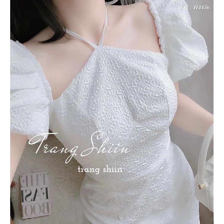 (Mẫu Mới) ĐẦM GẤM XỐP CỔ YẾM CỘT DÂY DỰ TIỆC TÔN DÁNG CỰC SANG CHẢNH SIÊU ĐẸP Valentina Shop