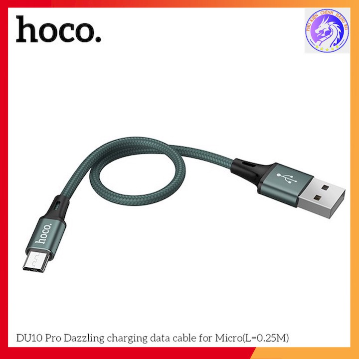 CÁP SẠC NHANH DÂY DÙ MICRO 3.0A HOCO DU10 PRO - DÀI 0.25M