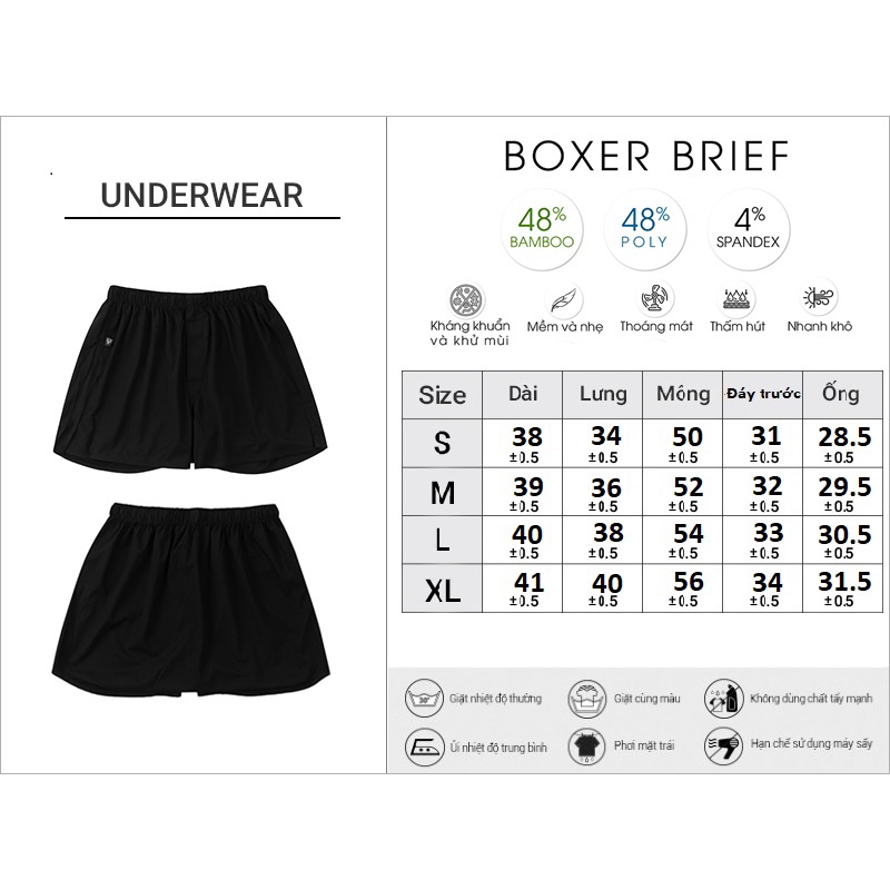 Quần Lót Nam Boxer Y2010 Dù M5 20895|YaMe|