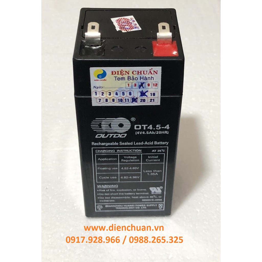  Ắc quy 4V 4.5Ah, Bình Ắc quy 4V 4,5Ah