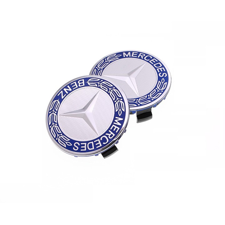 Logo chụp mâm bánh xe ô tô Mercedes Benz BZ60-BX đường kính 60mm,Nhựa ABS - 01 chiếc