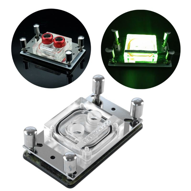 DOU CPU Acrylic Top Water Cooling Block Sprayable Liquid Block With Channel for AMD