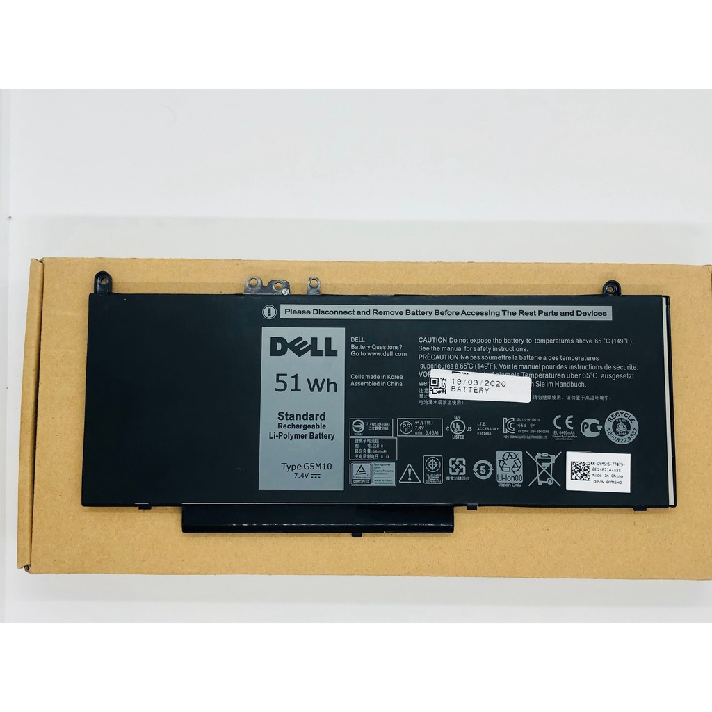 Pin Laptop Dell Latitude E5450 E5550 Mã pin G5M10 Hàng Z.in logo Dell - Video Thực Tế