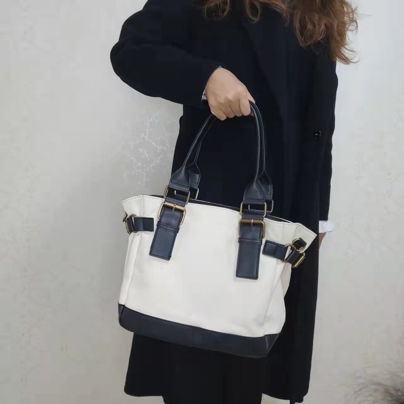 Túi Xách Vải canvas Phối Da Thời Trang GYLXB360