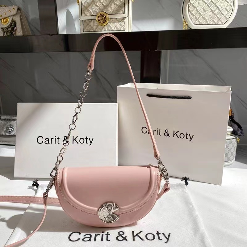 Túi Xách Đeo Vai Phối Dây Xích Phong Cách Thời Trang Hàn Quốc Dành Cho Nữ