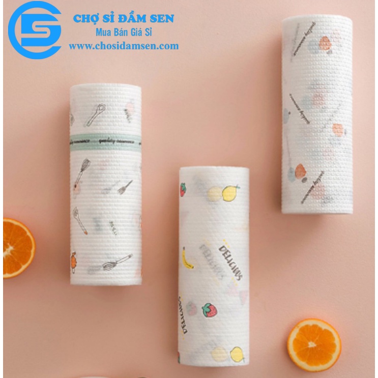 [size 25cm]Cuộn khăn giấy lau bếp. Cuộn khăn giấy đa năng có thể tái sử dụng G270-KhanGiayLauBep-25cm