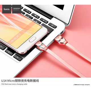 Cáp Lightning Micro USB HOCO U14 STEEL Iron Man
