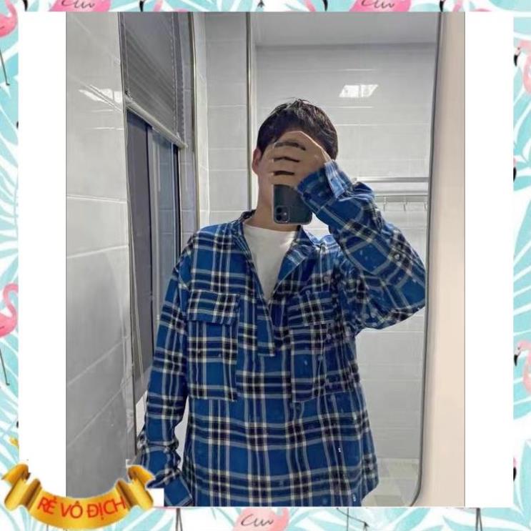 Áo flannel unisex Fear Of God phong cách hiphop