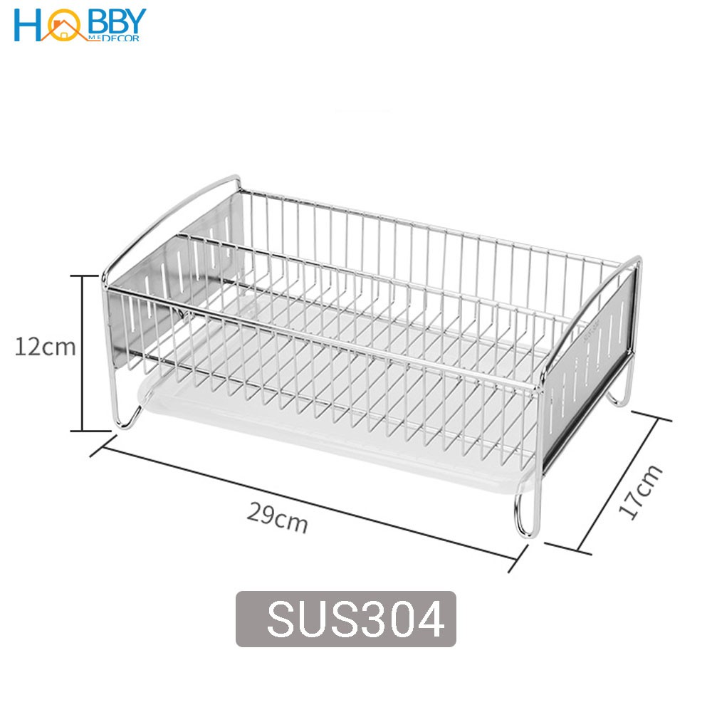 Kệ đựng đũa muỗng 2 ngăn Inox 304 HOBBY Home Decor KM2 kèm khay hứng nước nhỏ gọn - để lên góc bếp | BigBuy360 - bigbuy360.vn