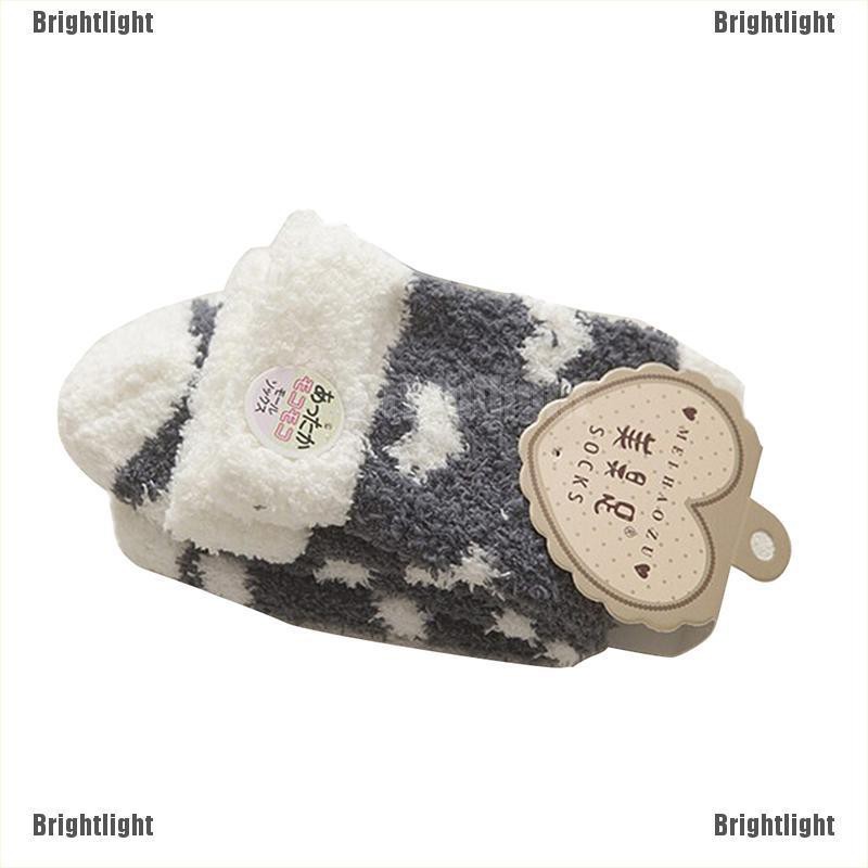 Vớ Lông Mềm Ấm Áp Họa Tiết Trái Tim Thời Trang Cho Nữ