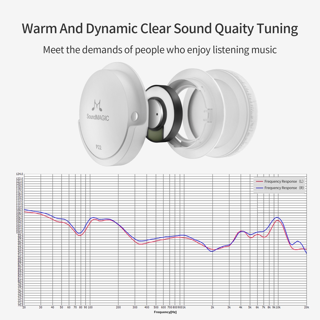 Tai Nghe Nhét Tai SoundMAGIC P22 Âm Thanh Stereo HiFi Thiết Kế Thoải Mái Và Có Thể Gấp Gọn Thoải Mái