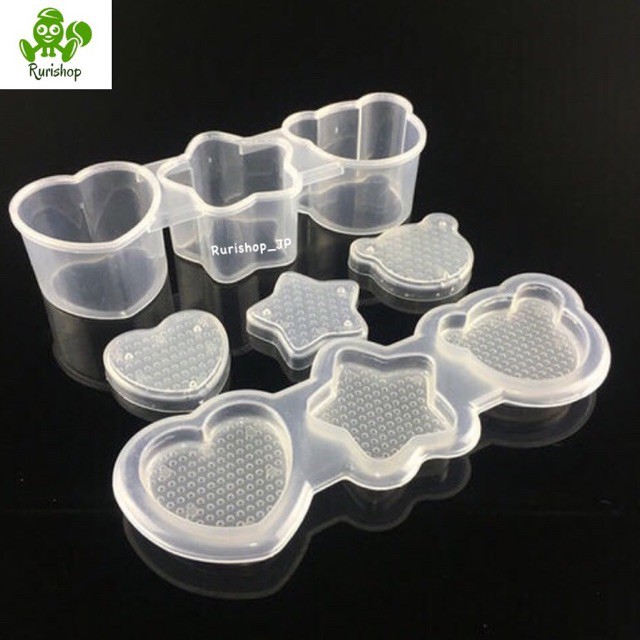 Bộ ba khuôn cơm trứng Nhật Inomata (nhựa trong)