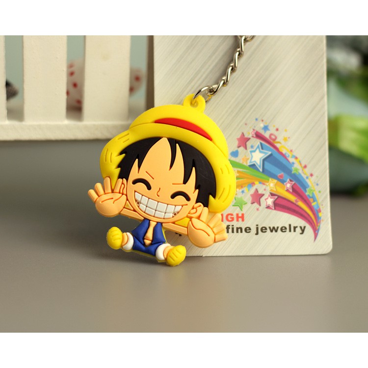 Móc khóa One Piece bản đẹp 2 mặt dày dặn chất liệu Silicone cao cấp 1/2