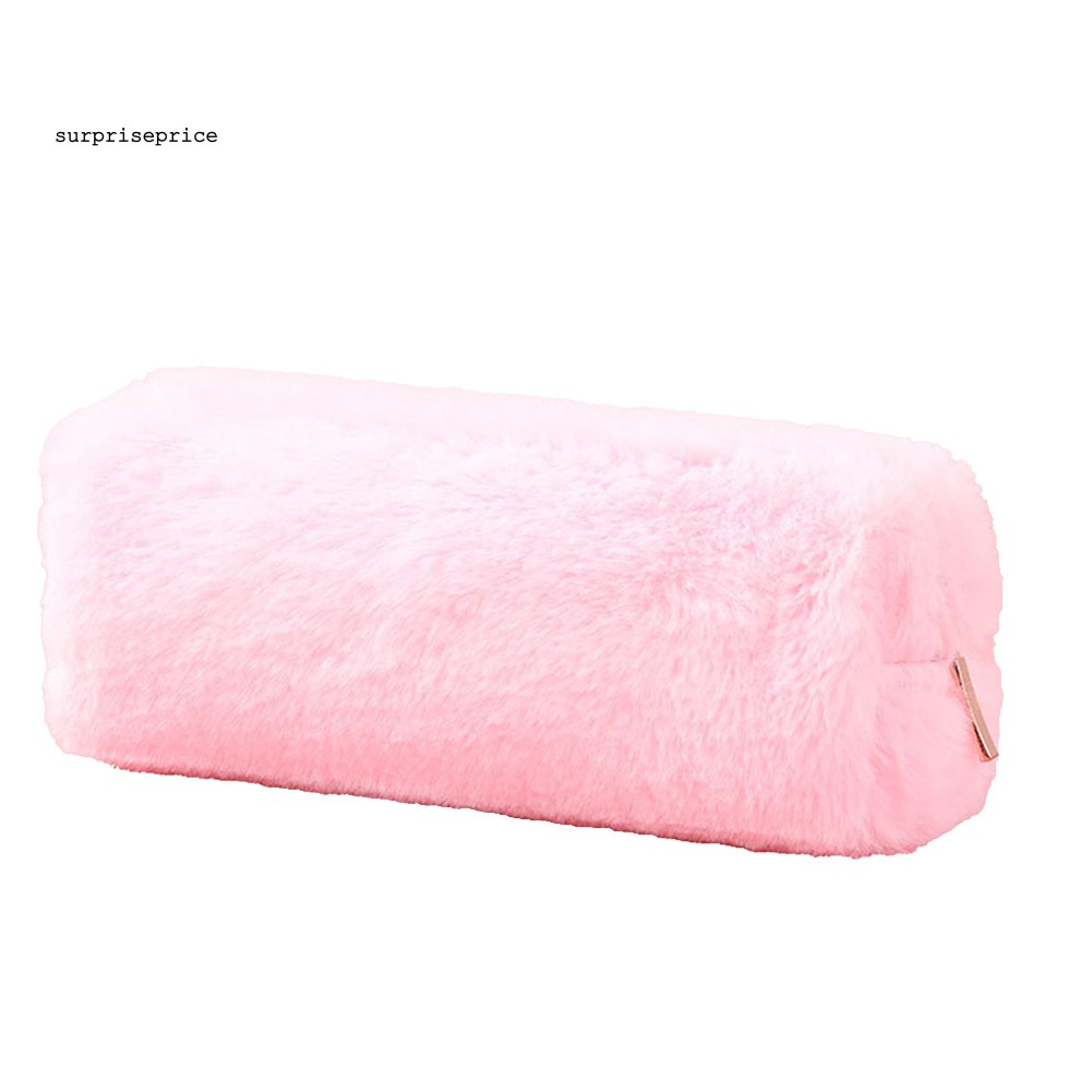 Túi đựng bút bằng vải nhung mềm màu trơn bắt mắt