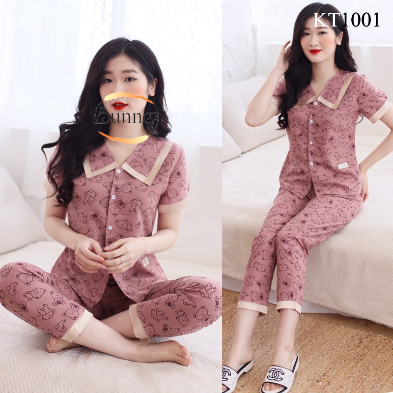 [Bunny] Đồ bộ mặc nhà kate thái, đồ bộ nữ mặc mát không nhăn