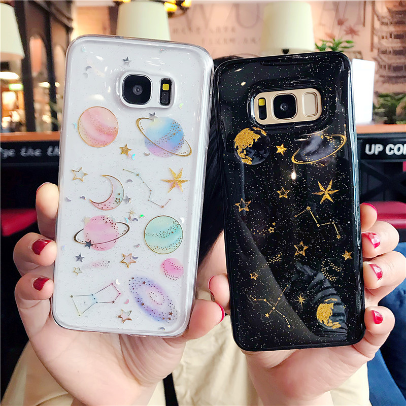 Beautiful Starry Sky Case for Samsung S8 S9 S10 S20 Plus Note 8 9 10 A2018 30 J7 Prime  Lens Protecter