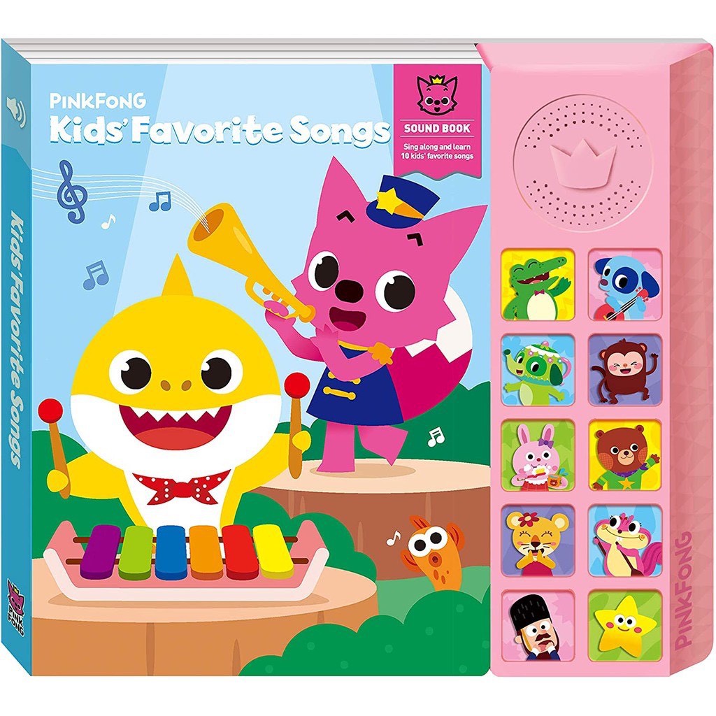 Sách - âm thanh học Tiếng Anh Pinkfong Sound book: Baby shark, Kids favourite, Car, Dinosaur, Animals